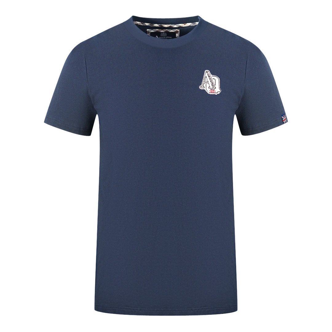 Aquascutum Mens T01223 85 T-Shirt Navy Blue