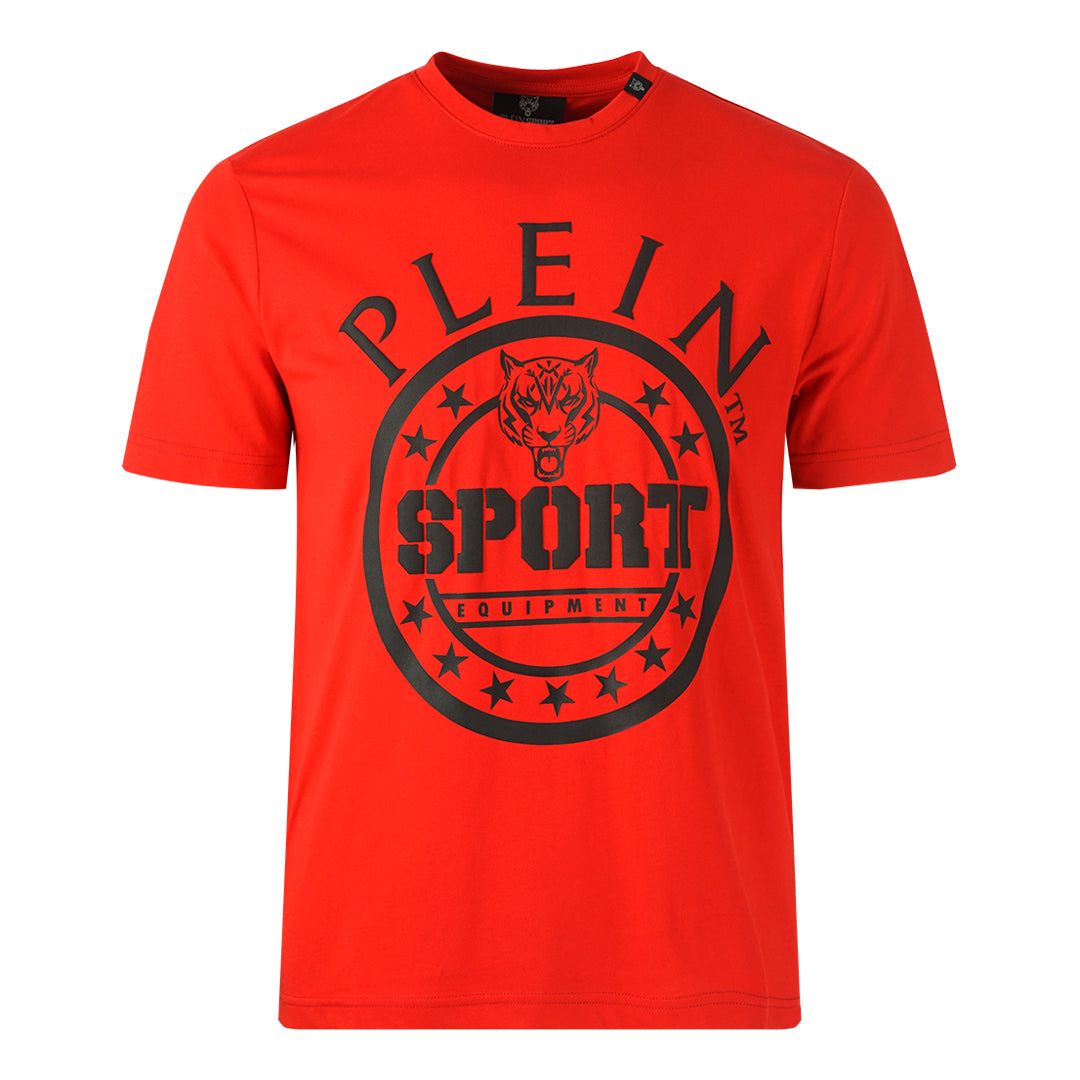 Plein Sport Large Circle Logo Red T Shirt