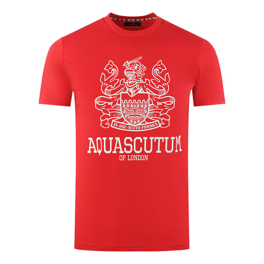 Aquascutum Mens Ts006 13 T Shirt Red