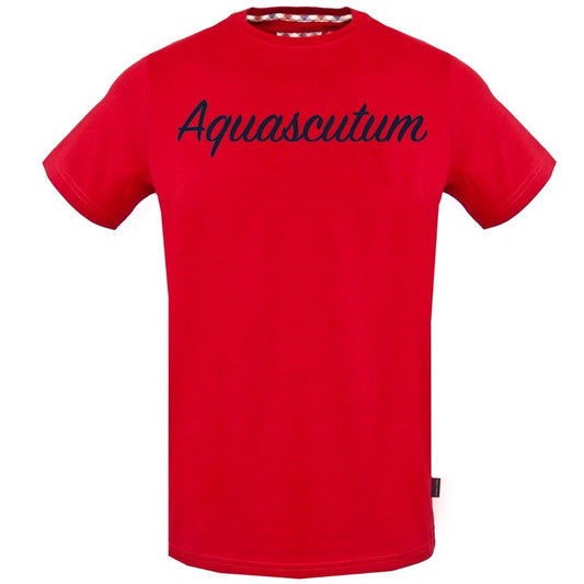 Aquascutum Mens TSIA131 52 T-Shirt Red