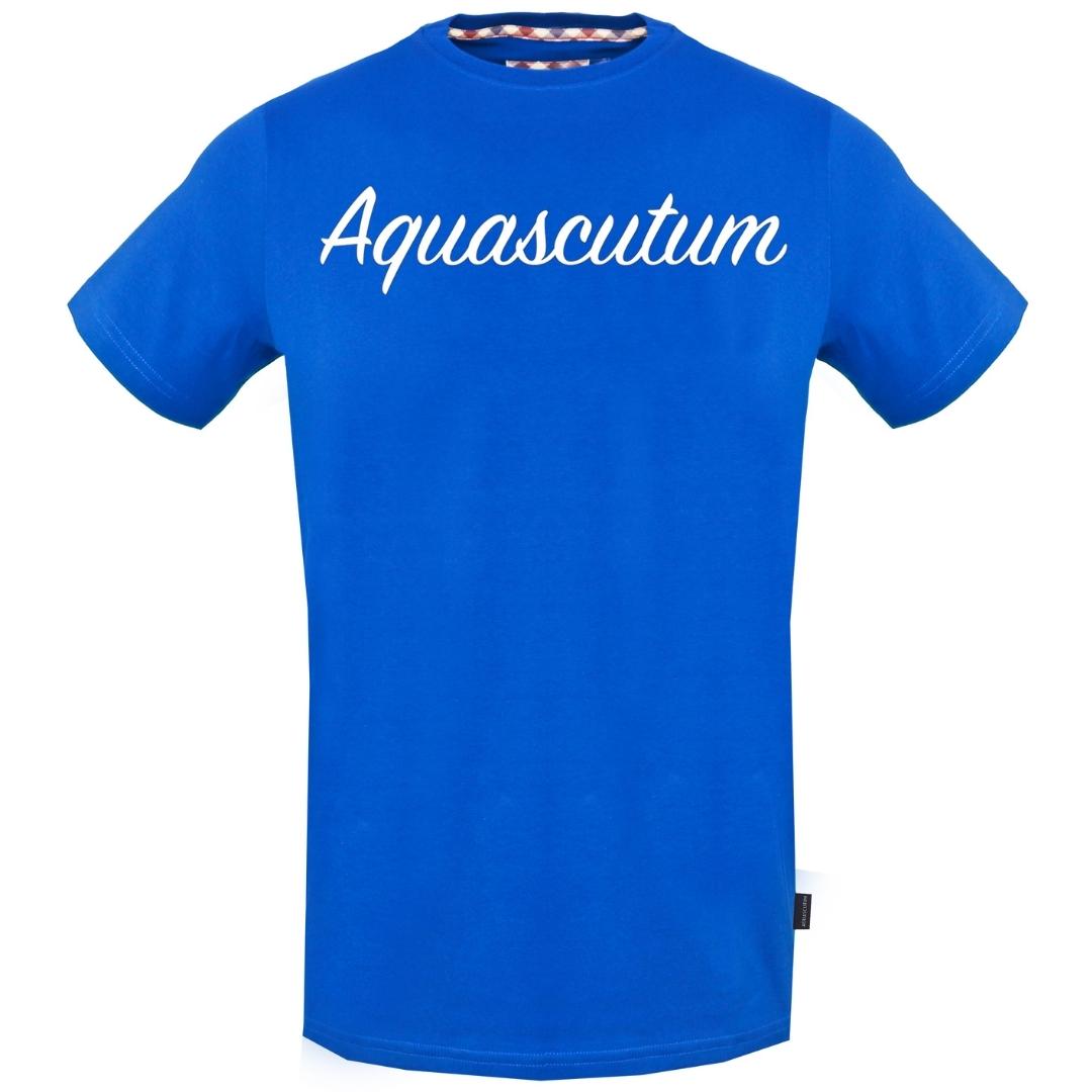 Aquascutum Mens TSIA131 81 T-Shirt Blue