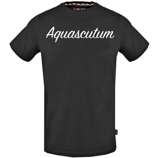 Aquascutum Mens TSIA131 99 T-Shirt Black