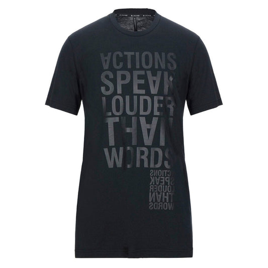 Neil Barrett Actions Speak Louder Than Words Black Barrett T-Shirt - Blakeburn